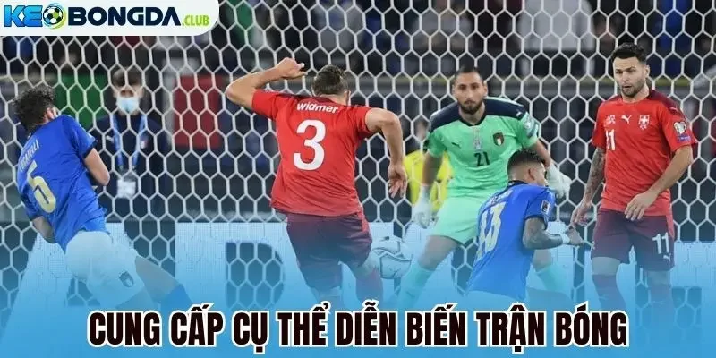 Cung cấp cụ thể diễn biến trận bóng