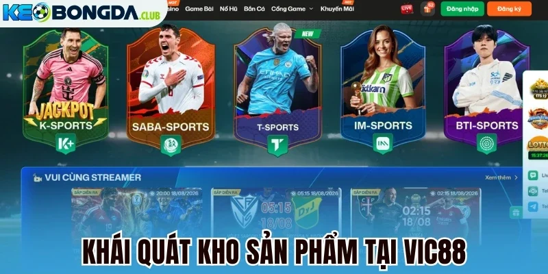 Khái quát kho sản phẩm tại Vic88